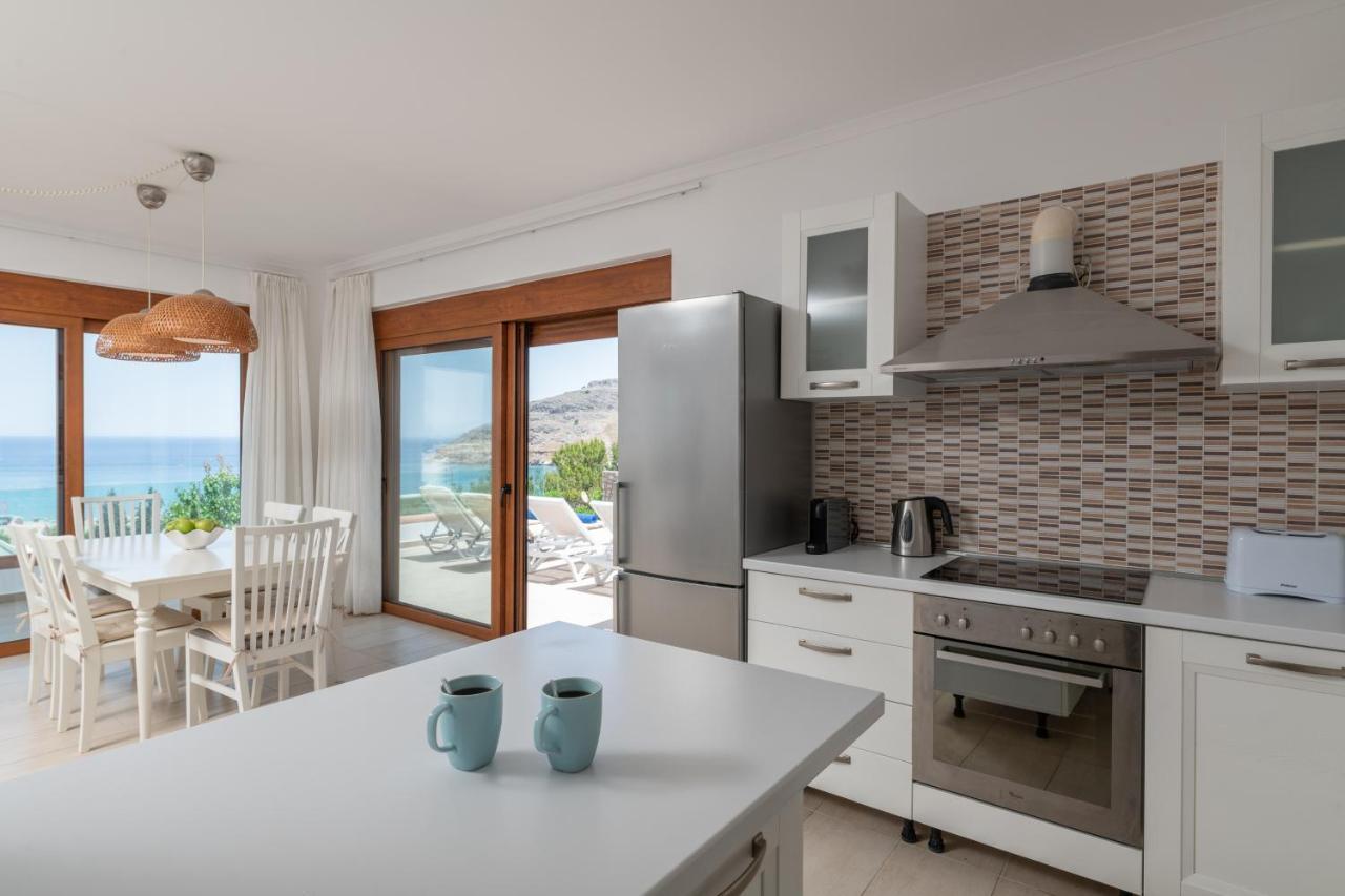 Villa Milena With Private Pool, Vlicha Beach Lindos Exterior photo